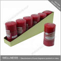 decoration hotsale 100% natural soy wax red pillar candle